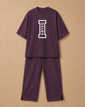 Printed T-Shirt & Split-hem Trousers - I