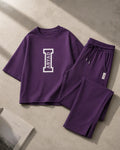 Printed T-Shirt & Split-hem Trousers - I