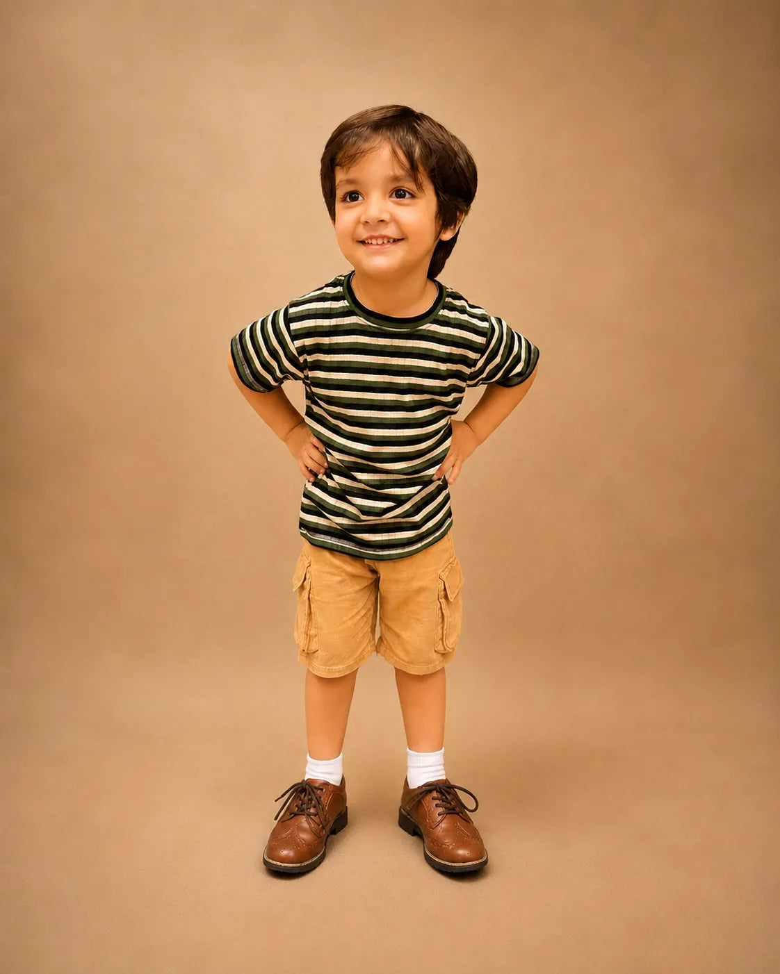 Olive Rib Tee – Boys