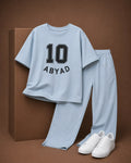 Printed T-Shirt & Split-hem Trousers - TEN