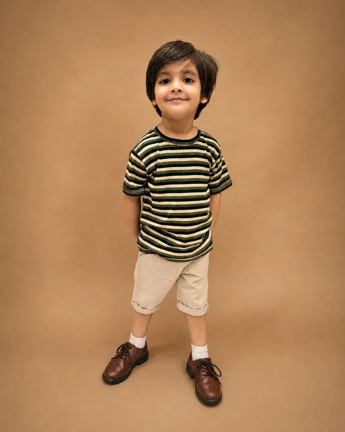 Olive Rib Tee – Boys